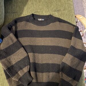 Striped Black and Brown Men's Sweater